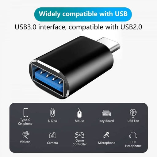 USB - C to USB 3.0 Adapter (2 - Pack) – Type - C to USB OTG Converter, Compatible with MacBook Pro 2023, iMac, iPad Mini 6/Pro, and Thunderbolt 4/3 Devices - Battery Mate