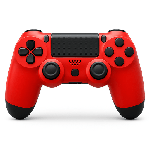 Wireless Controller Compatible for Playstation 4 PS4 Controller Gamepad - Red - Battery Mate