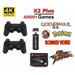 X2 Plus Upgraded Game Stick Retro Console Double Wireless Controller 40000+ games 64GB - Battery Mate