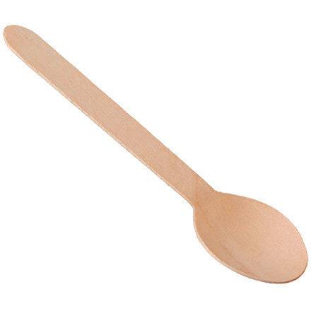 1000 Pack | Disposable Wooden Cutlery Spoon Biodegradable - Battery Mate