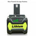 10.0Ah 18V Battery For Ryobi ONE+ PLUS Lithium-ion P108 P105 P104 P102 P107 Tools - Battery Mate