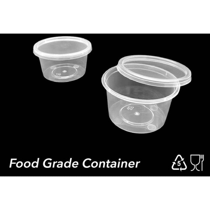 100ml | 50pcs Take away Containers Takeaway Food Plastic Lids Bulk - Battery Mate