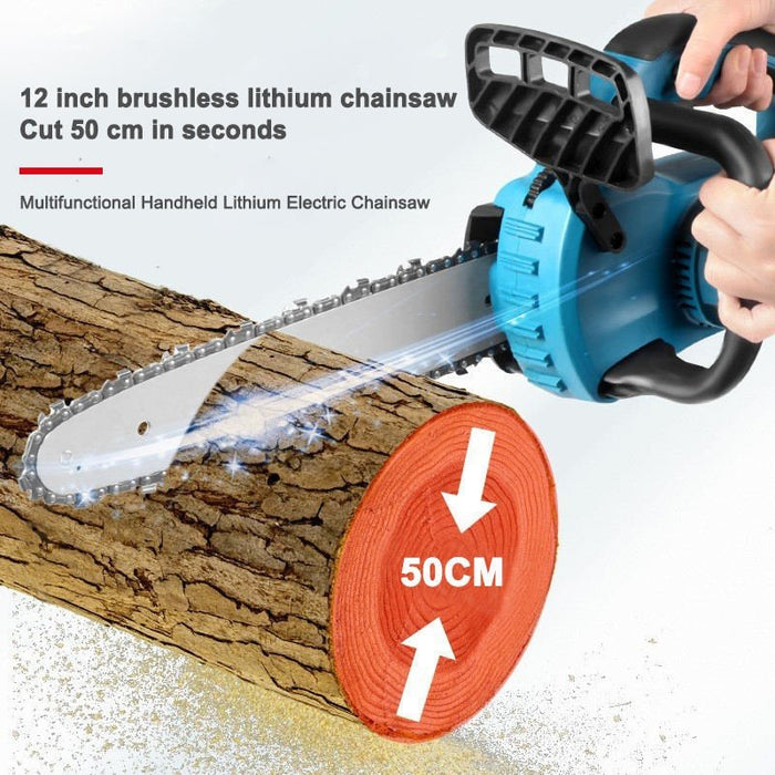 12'' Electric Chainsaw Cordless Brushless Wood Cutting For Makita 18V + Battery - Battery Mate