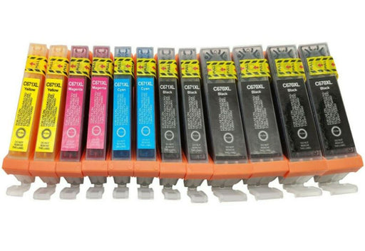 12 Ink cartridges PGI-670XL CLI671XL for Canon PIXMA TS5060 TS6060 TS8060 TS9060 - Battery Mate