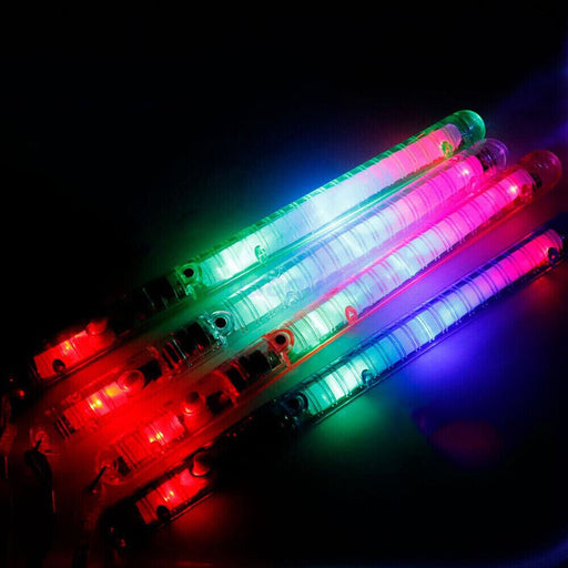 12 Pcs Glowsticks Party in Dark Wand LED Light Glow Colour Changing Stick Flashing - Battery Mate