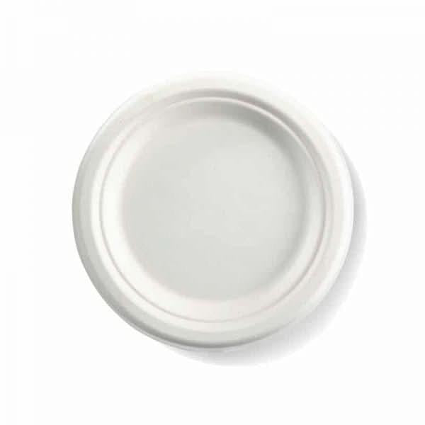 125 Pack | 7″ Round Plate Sugarcane Dinner Plate
