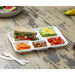 125 Pack | Disposable 100% Compostable 5 Compartment Plates Eco-Friendly - Battery Mate