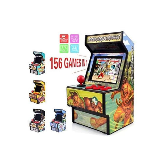 156 Games for Sega Retro Mini Arcade Game Console with 2.8 Inch Colorful Display Rechargeable Battery + AV output to TV - Battery Mate