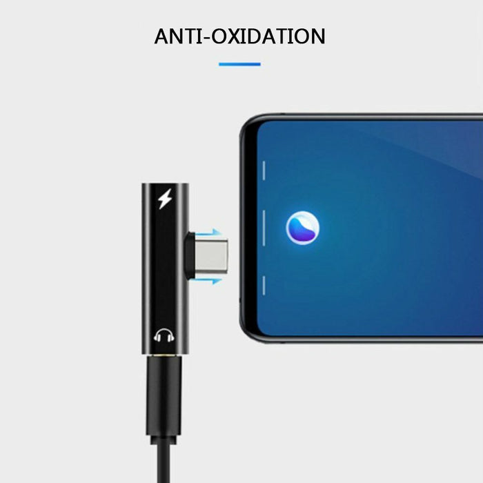 2 in 1 USB Type C to 3.5 mm Charger Headphone Audio Jack USB C Adapter Connector - Battery Mate