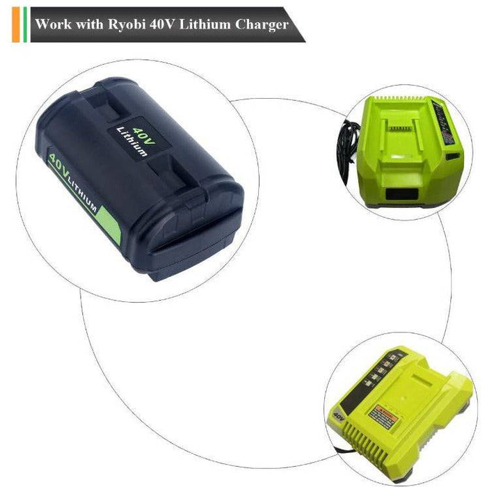 [2 Pack] 40V & 36V Replacement Battery for Ryobi Cordless Power Tools OP4050A OP40201 - Battery Mate