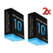 2 Pack| GoPro Compatible HERO 10 & 10 / 9 Replacement Battery - Battery Mate