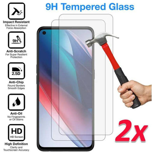 [2 Pack] OPPO Find X3 Lite Tempered Glass 9H HD Crystal Clear Premium Screen Protector - Battery Mate