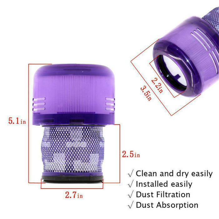 2 Pack Replacement Filter for Dyson V11 SV14 Vacuum Cleaner Replacement - Battery Mate