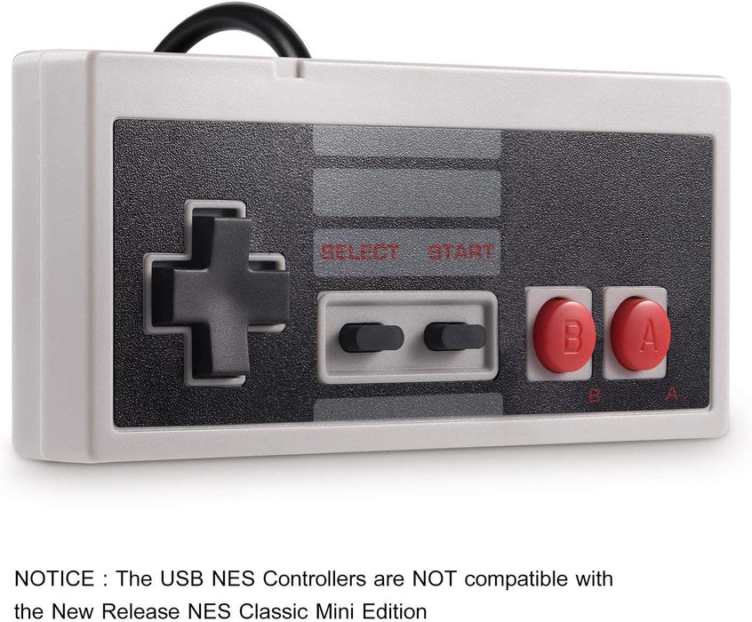 [2 Pack] USB Controller for NES Games / PC / Console / Retro Gamepad - Battery Mate
