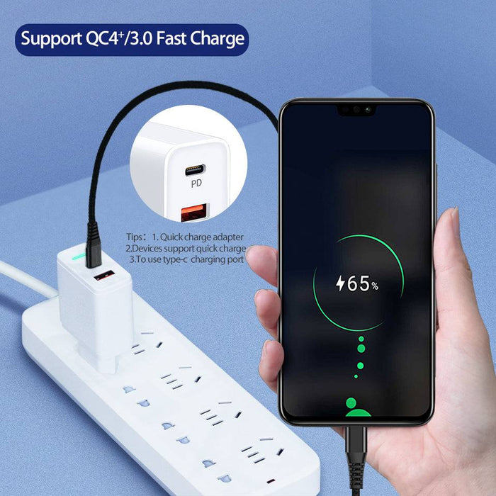[2 Pack] USB Type C to USB-C Cable Charge PD Quick Charging Data Fast Charger Samsung - Battery Mate