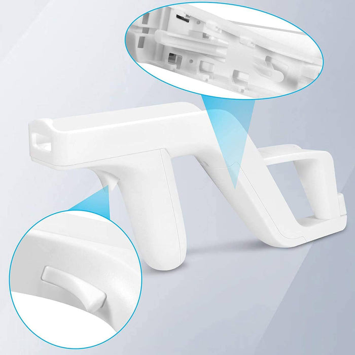 [2 Pack] Zapper Gun Compatible with Nintendo Wii Remote Wiimote Controller - Battery Mate