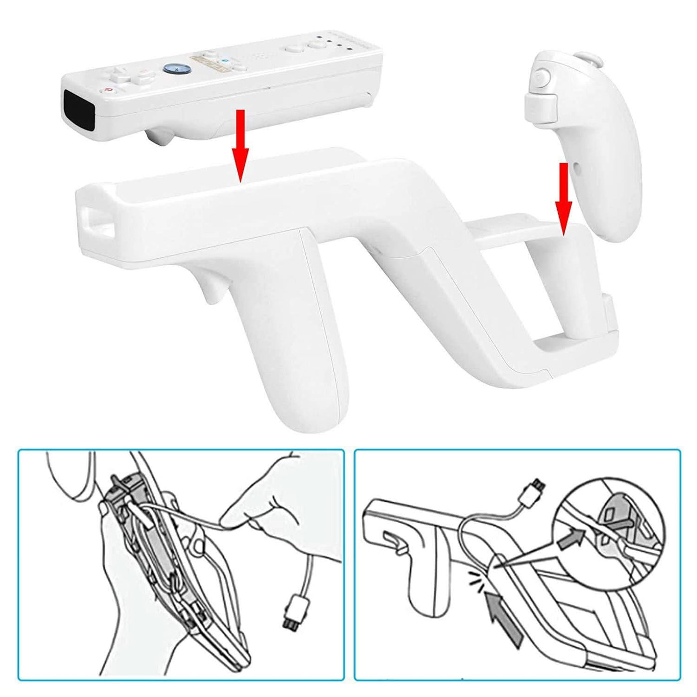 [2 Pack] Zapper Gun Compatible with Nintendo Wii Remote Wiimote Contro ...
