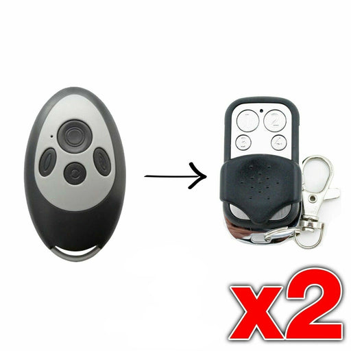 2 x Garage/Gate Remote SKR433-1 SKRJ433 Replacement to suit Gryphon Stealth TM60 - Battery Mate