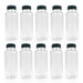 20 Pack | 250ml Clear Bottles Round PET With Black Lids Tamper Evident - Battery Mate