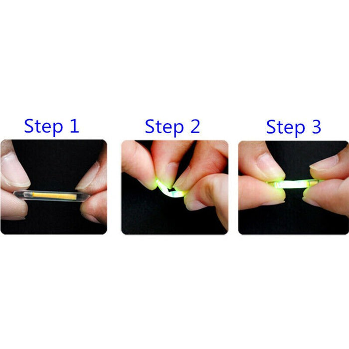 200 Pcs Chemical Light Fishing Fluorescent Glow Stick Clip On the Rod Tip TDPRO - Battery Mate