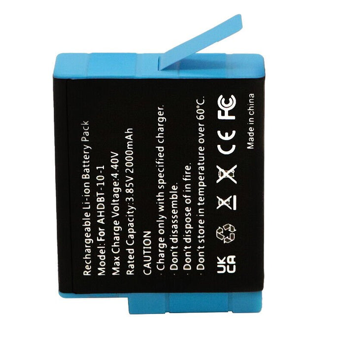 2000mAh Rechargeable Battery for GoPro Hero 9 Hero10 Camera Accessories - Battery Mate