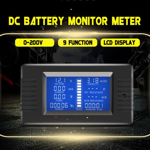 200A LCD Display DC Battery Monitor Meter 200V Voltmeter Amp For RV System - Battery Mate