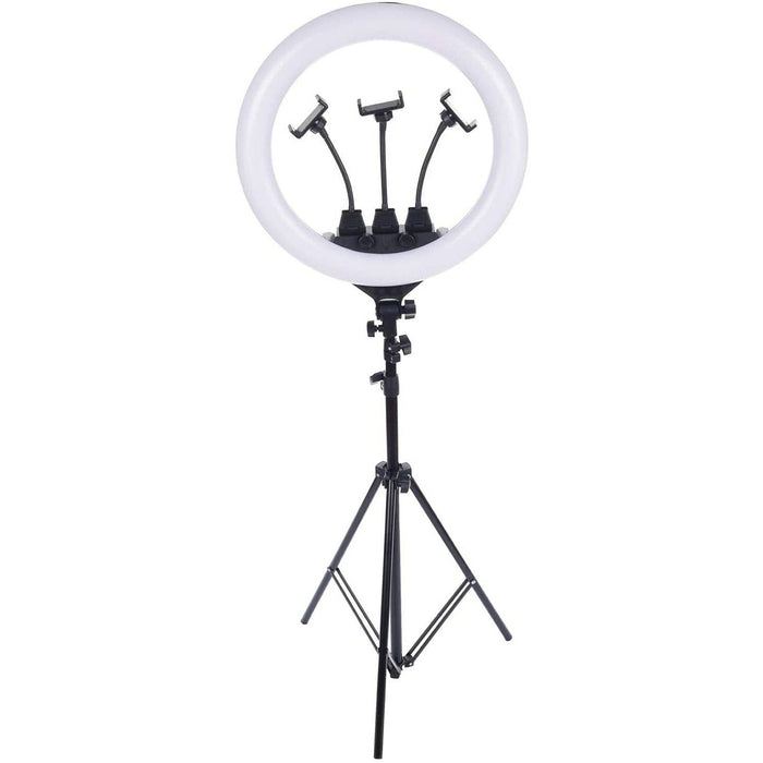 22" Large LED Ring Light with Tripod + Remote | with Carry Bag - Battery Mate