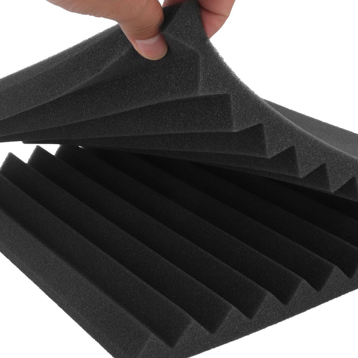 24 Pack | Acoustic Soundproof Foam Sound Absorbing Panels 30×30×5cm - Battery Mate