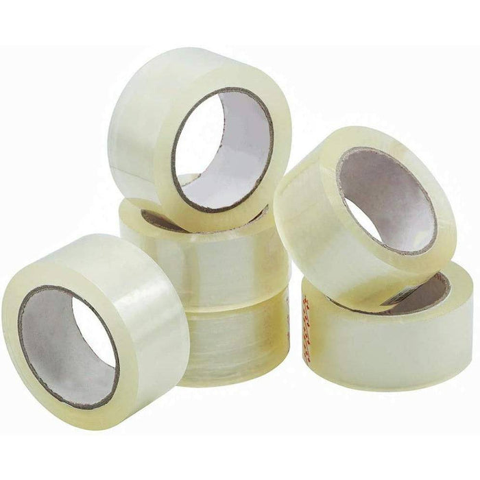 24 Pack | Sticky Packing Packaging Tape Clear 75meter x 48mm 45 Micron - Battery Mate
