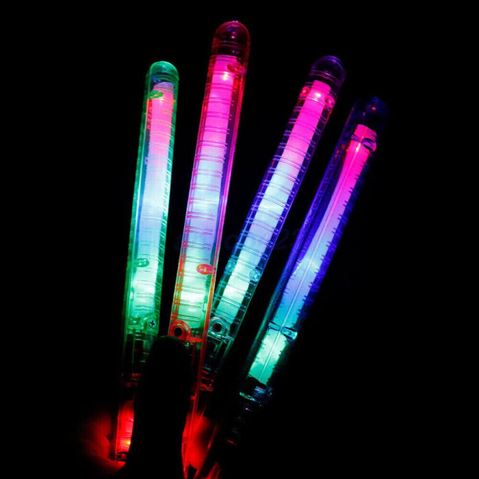 24 Pcs Glowsticks Party in Dark Wand LED Light Glow Colour Changing Stick Flashing - Battery Mate