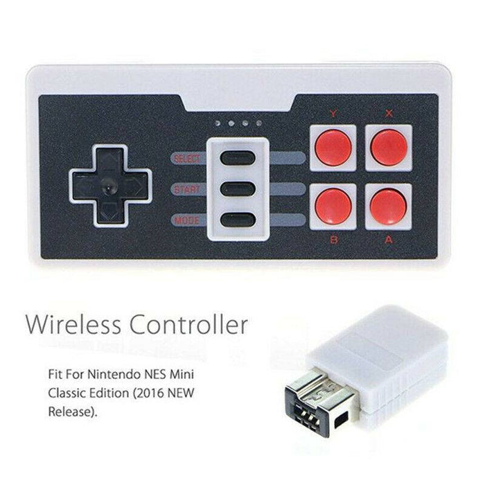 2.4G Wireless Controller Gamepad Joypad for Nintendo Mini Classic NES SNES - Battery Mate
