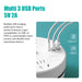 2.8m Rotatable Extension Cord Power Strip 9 Outlets AC and USB Charging Ports AU - Battery Mate