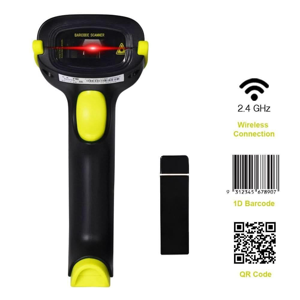 Yellow Scan Code 2D Bluetooth Wireless Barcode QR Code Scanner IS-5700DB (Yellow ...