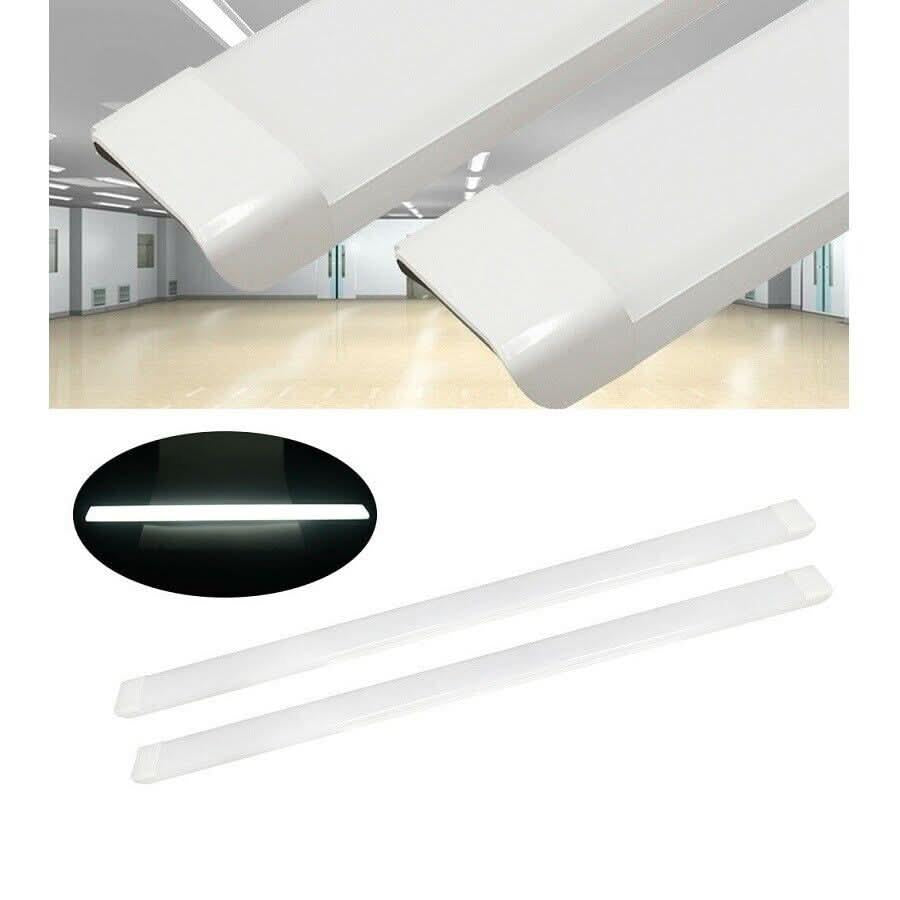 2Pcs 40W LED Slim Ceiling Fluorescent Diffused Batten Light 4FT 1200mm ...