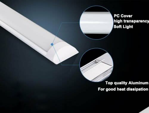 2Pcs 40W LED Slim Ceiling Fluorescent Diffused Batten Light 4FT 1200mm ...