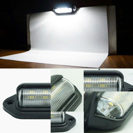 2PCS 6 LED License Number Plate Light Lamps for Truck SUV Trailer Lorry 12/24V - Battery Mate