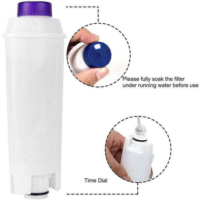 2Pcs Coffee Machine Water Filter For Delonghi Magnifica S Automatic ECAM22110SB - Battery Mate