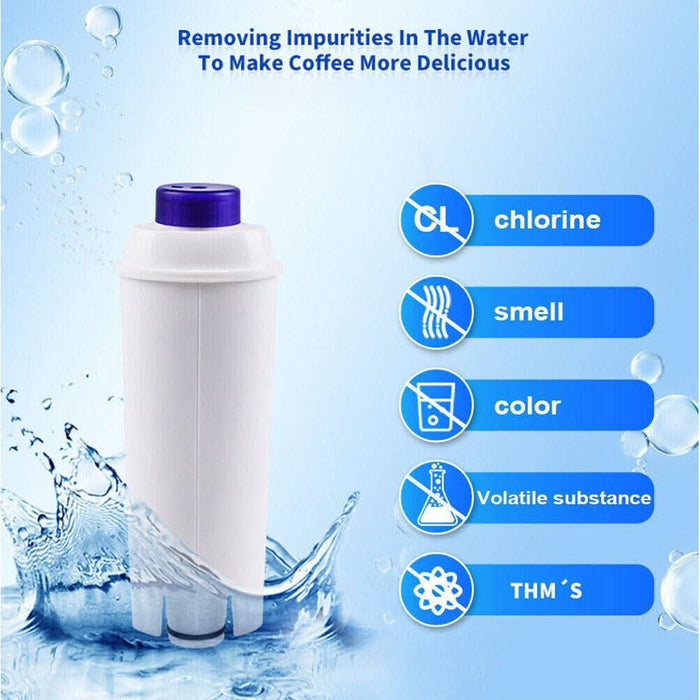 2Pcs Coffee Machine Water Filter For Delonghi Magnifica S Automatic ECAM22110SB - Battery Mate