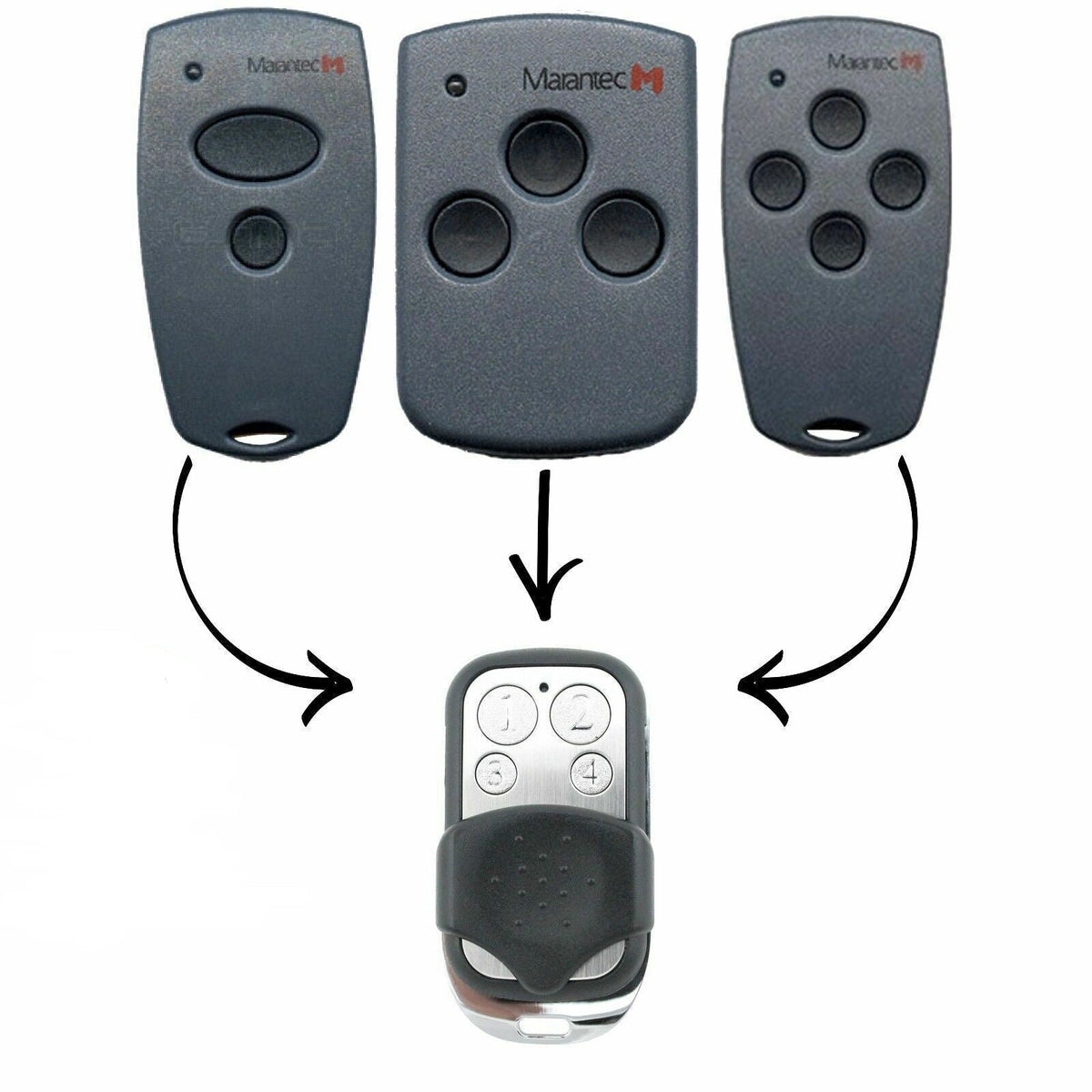 [2 Pack] Marantec D302/D304/D313 Compatible Garage/Gate Remote Digital ...