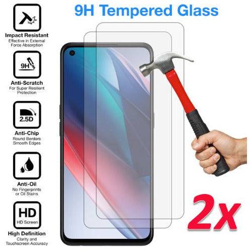 2x Premium 9H Tempered Glass Screen Protectors for OPPO Find X3 Pro - Battery Mate