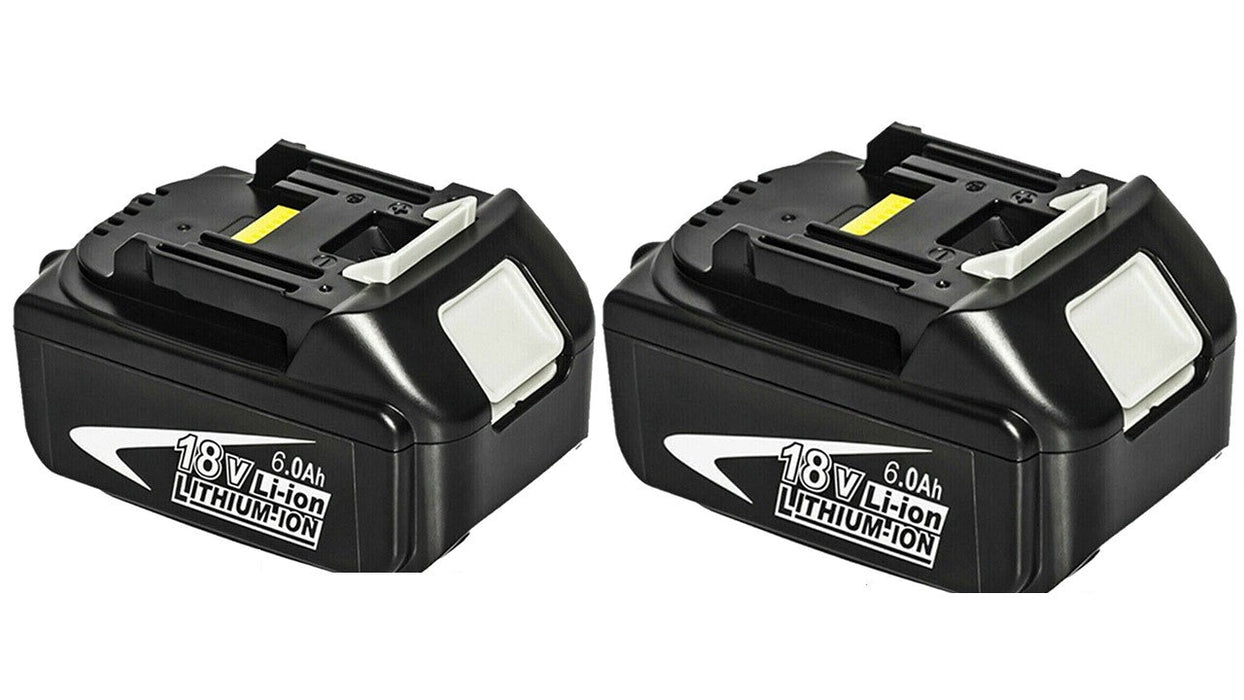 2x Replacement Battery + Charger Combo Compatible with Makita 18V Cordless Power Tools - Battery Mate