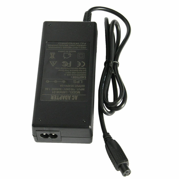 3 pin Charger Ac Adapter For Hoverboard Segway Electric Scooter 42V 2000mA CC - Battery Mate