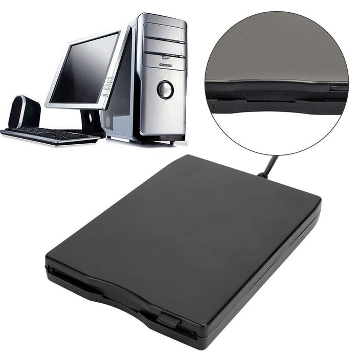 3.5 inch USB Mobile Floppy Disk Drive Portable 1.44MB External FDD Reader for PC - Battery Mate