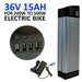 36V 15Ah Lithium Fish Battery for 200W 250W 350W Electric Bike Bicycle eBike - Battery Mate