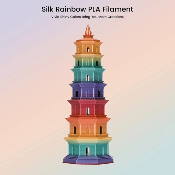 3D Printer Filament Silk 1KG - Rainbow - Battery Mate