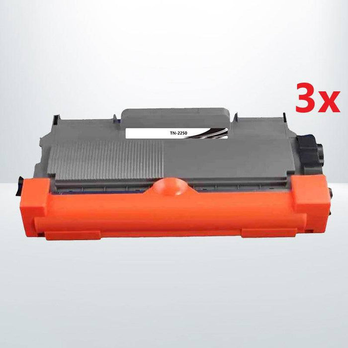 3x TN-2250 TN2250 toner cartridge for Brother MFC-7360N MFC-7362N MFC-7460N - Battery Mate