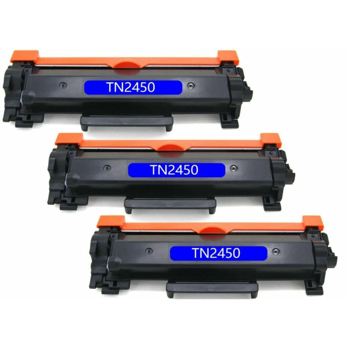 3x TN-2450 Compatible Toner With Chips for Brother MFC-L2713DW MFC-L2730DW MFC-L2750DW L2350DW - Battery Mate