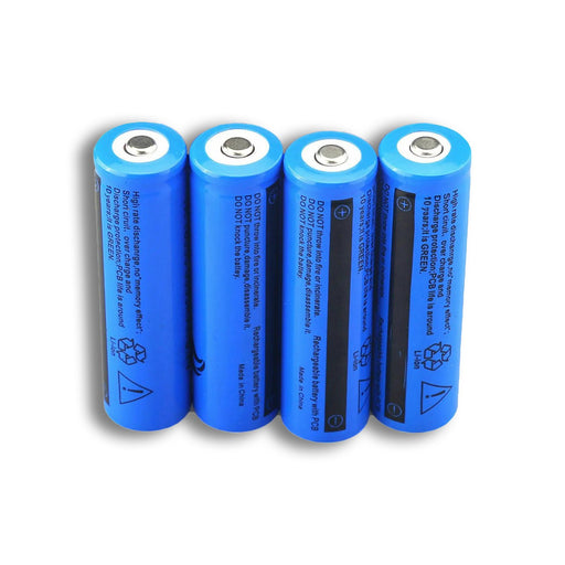 (4 Pack) 18650 3.7V 3600mAh High Output Li-ion Rechargeable Battery - Battery Mate