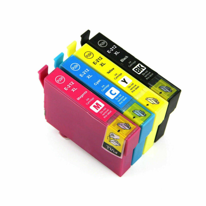 4 Pack Compatible Epson 212XL (C13T02X192-C13T02X492) High Yield Ink Cartridges Combo [1BK,1C,1M,1Y] for WorkForce WF2830 printer - Battery Mate