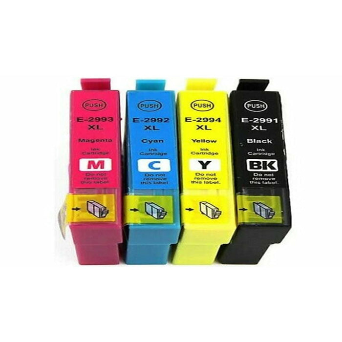 4 Pack Epson 29XL Compatible High Yield Ink Cartridges [BK, C, M, Y] - Battery Mate